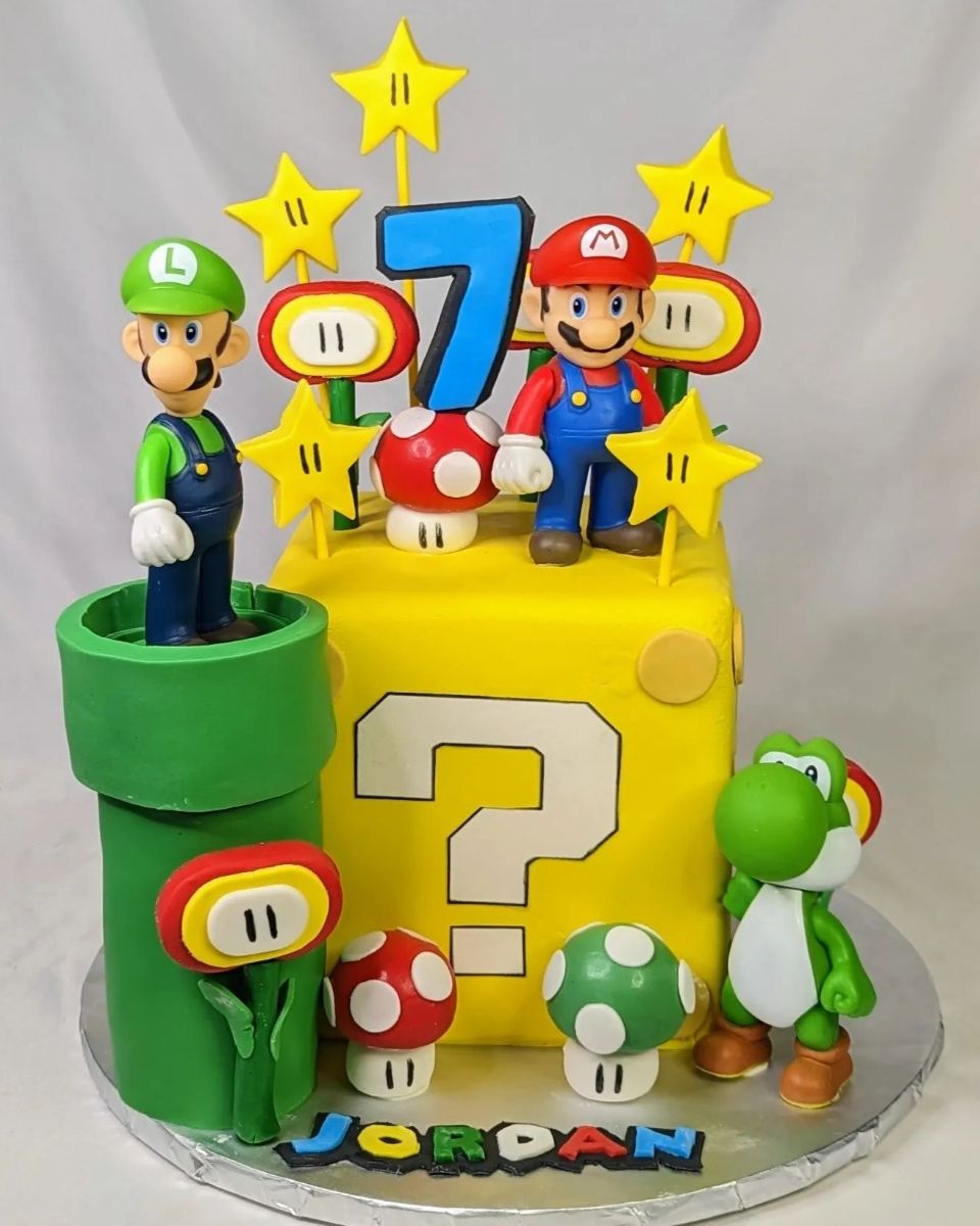 Super Mario birthday cake